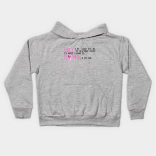 Dance in the Rain Breast Cancer Awareness Inspiring Quote Kids Hoodie